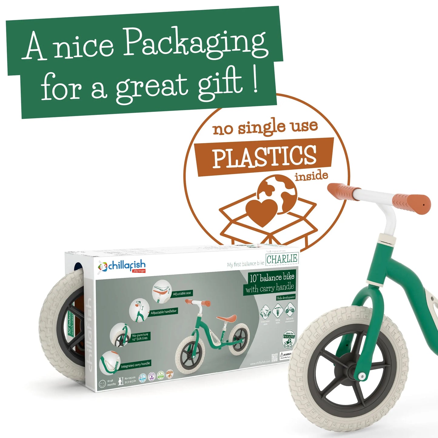 Charlie lightweight 10" balance bike CHILLAFISH - Play Longer