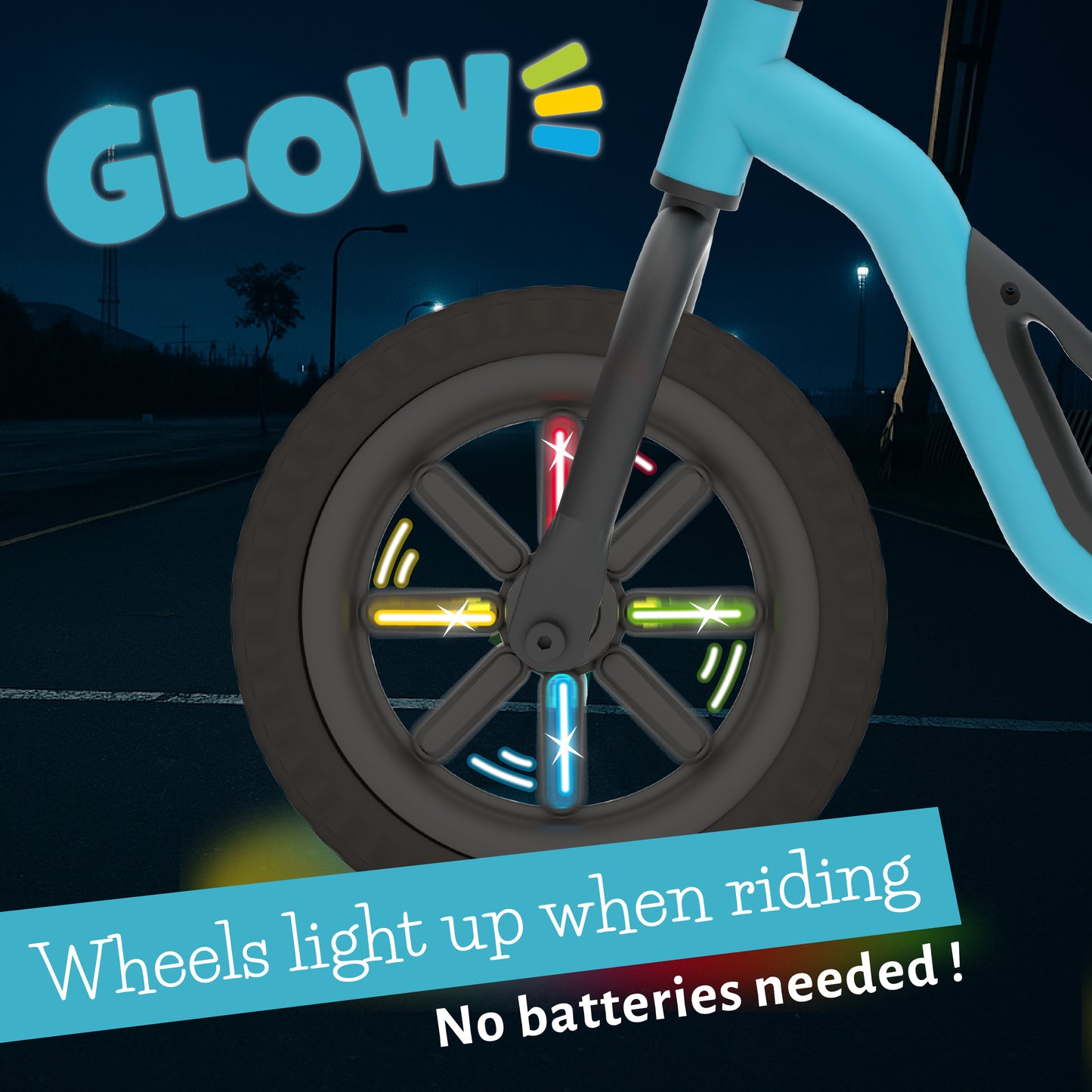 Charlie GLOW - 10" balance bike with light-up wheels