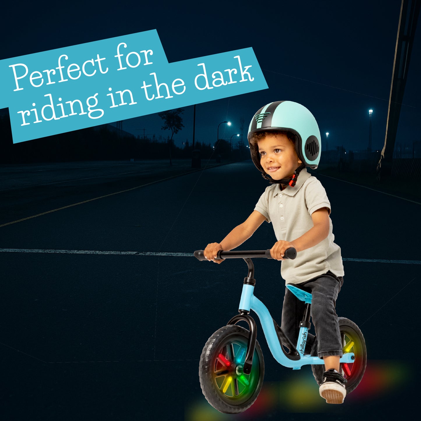 Charlie GLOW - 10" balance bike with light-up wheels