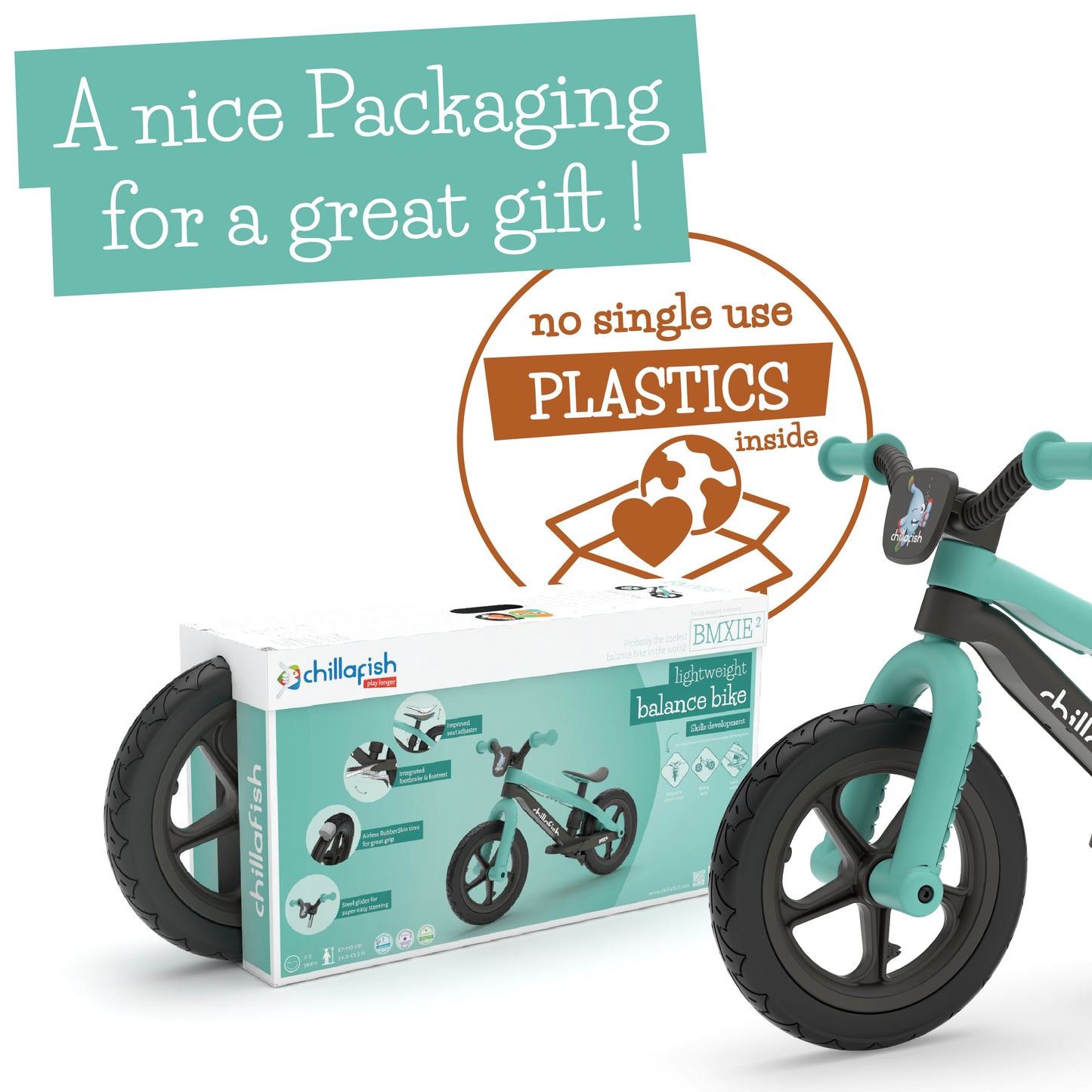 BMXie2 - 12" lightweight balance bike with footbrake