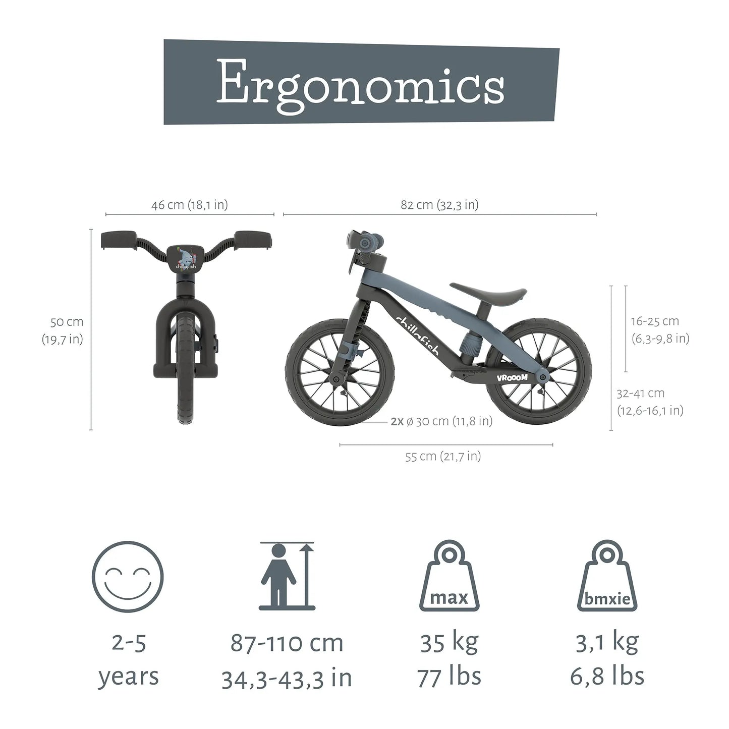 BMXie Vrooom - multi-play balance trainer with real VROOM VROOOM sounds CHILLAFISH - Play Longer