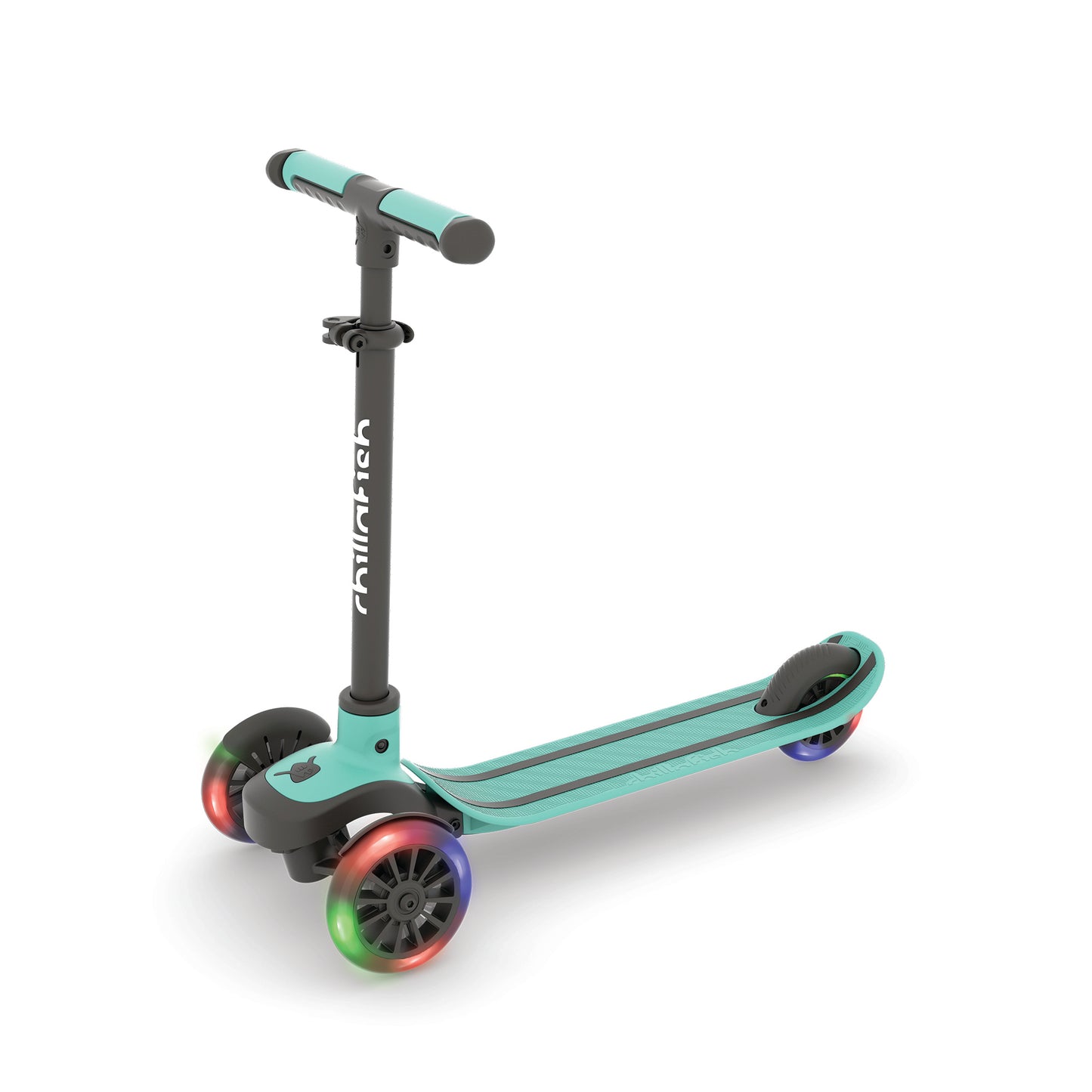 Scotti GLOW - 3-wheel lean-to-steer scooter with light-up wheels and twin-tip deck