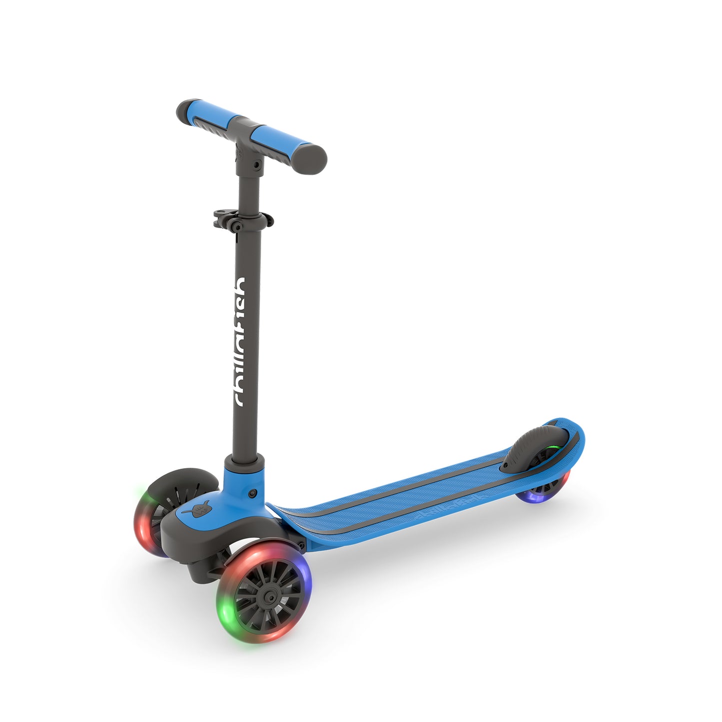 Scotti GLOW - 3-wheel lean-to-steer scooter with light-up wheels and twin-tip deck