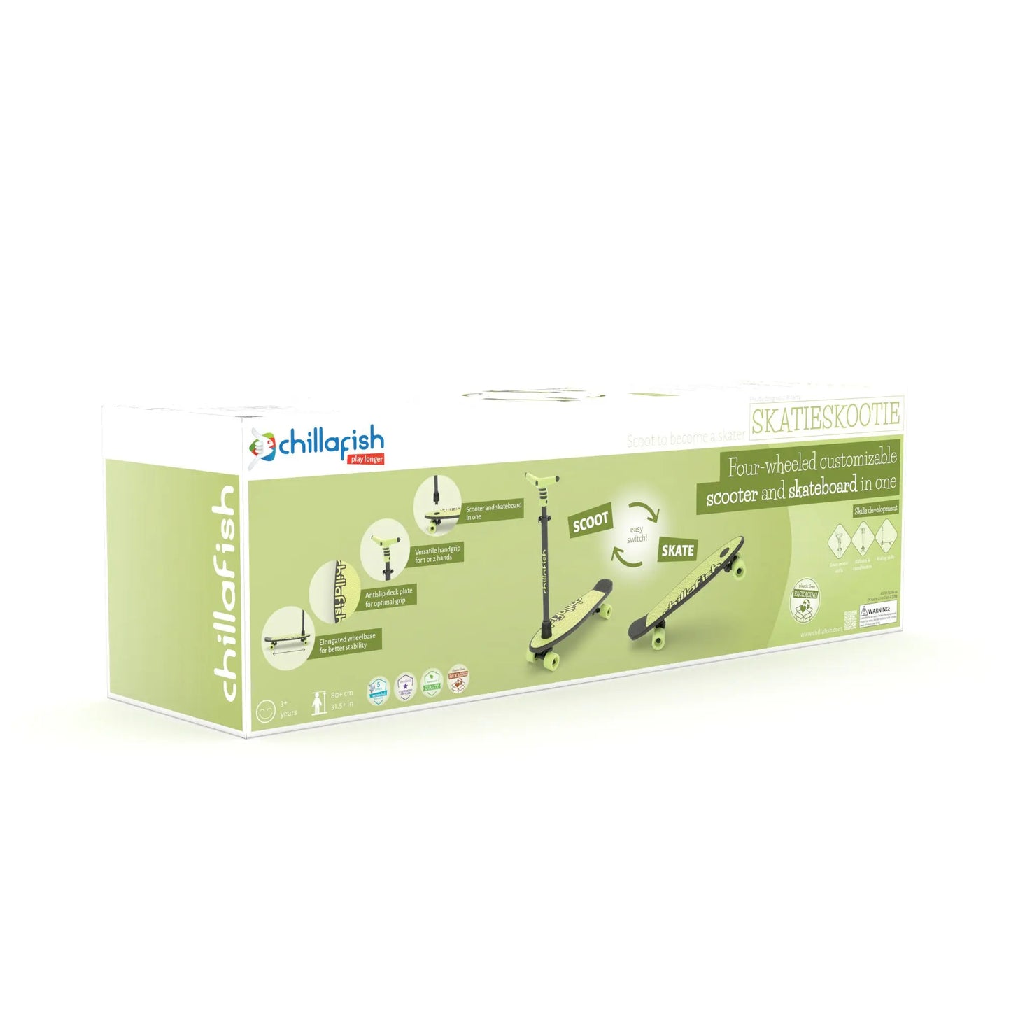 SkatieSkootie 2 - skate and scoot in one CHILLAFISH - Play Longer