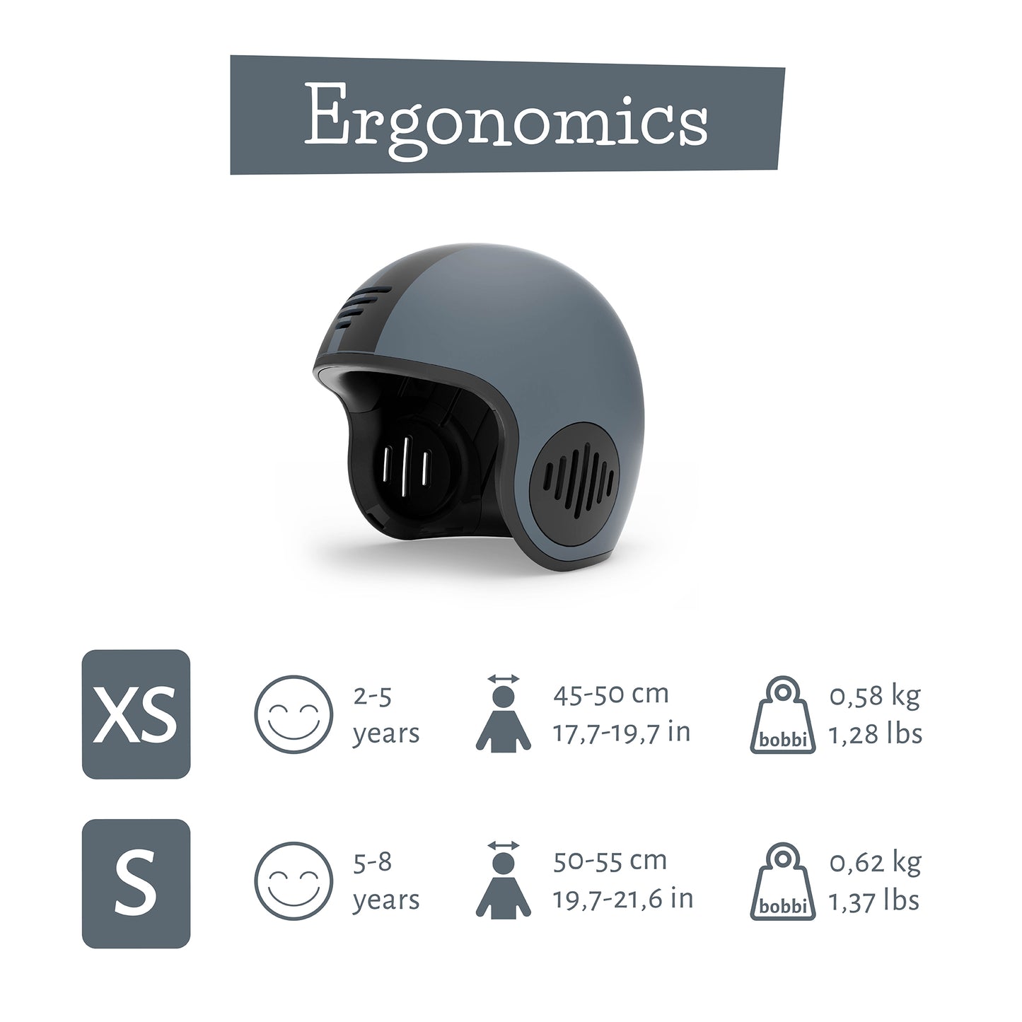 Bobbi - helmet with adjuster - XS and S size