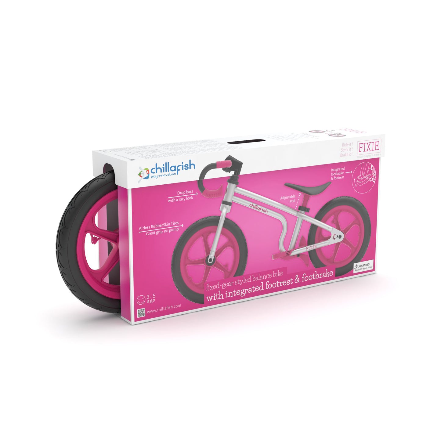 Fixie - 12" balance bike with dropbars and footbrake