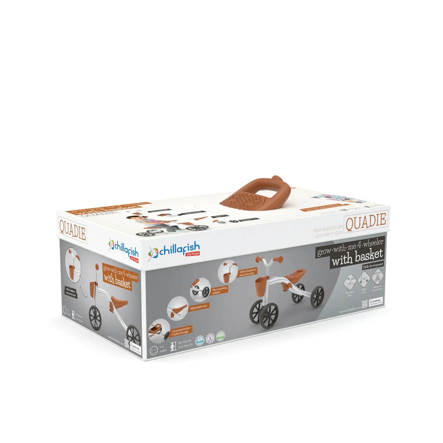 Quadie Basket - 4-wheel grow with me rideon & basket CHILLAFISH - Play Longer