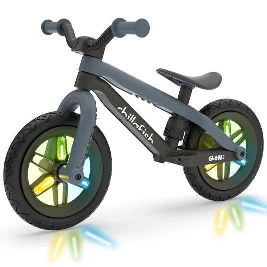 BMXie GLOW - balance bike with light-up 12" wheels CHILLAFISH - Play Longer