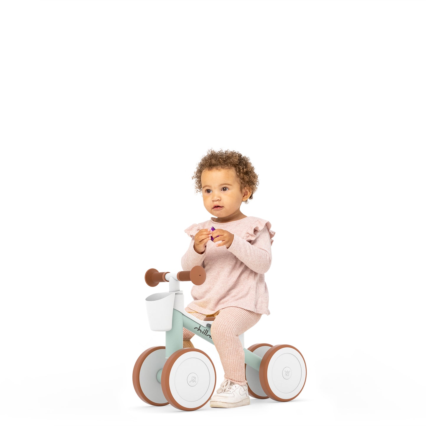 Quadi Racer-	4-wheel balance ride-on with storage basket