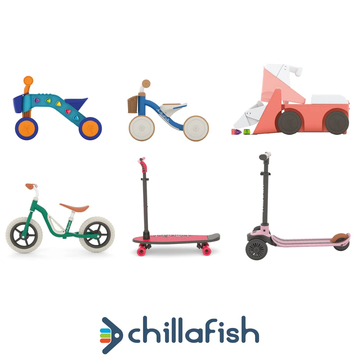 Quadi Racer 4-wheel balance ride on with storage basket
