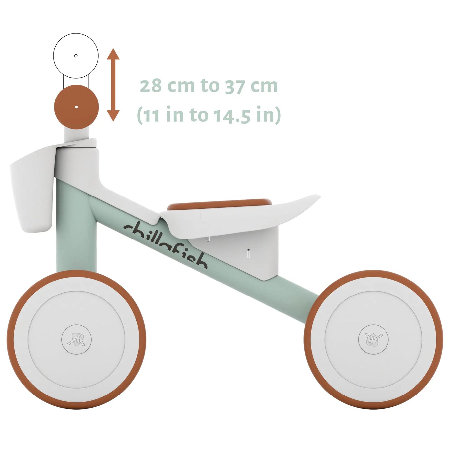 Quadi Racer 4-wheel balance ride on with storage basket