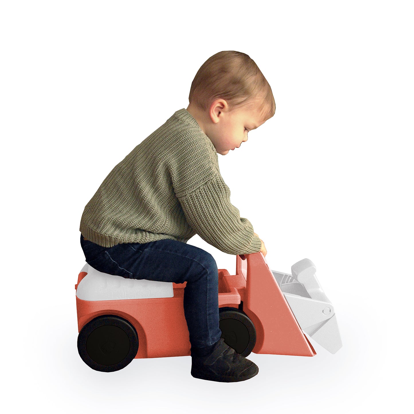 BLOCKIE - Chillafish Blockie 4-wheel first ride-on that cleans up and carries all your toys