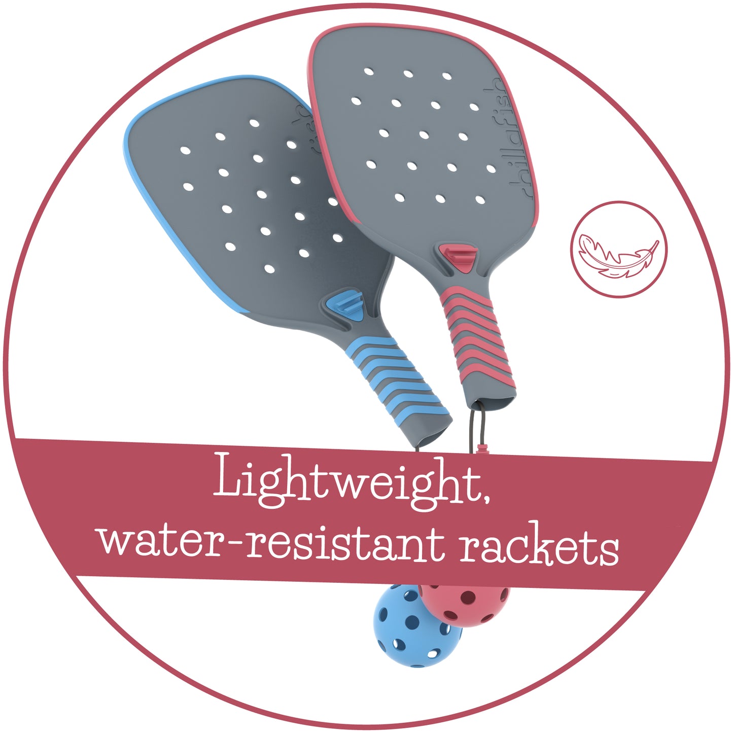 Pickli - Connectable and lightweight beach-ready pickleball set