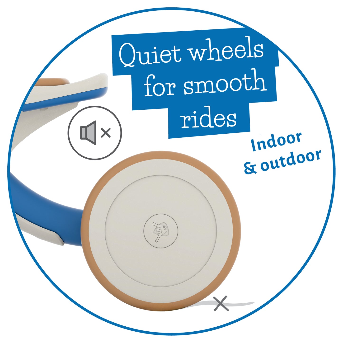 Chillafish Cruzi Ride-On – Stabiele vierwieler met geweven mand, stille wielen, voor kinderen van 1-3 jaar