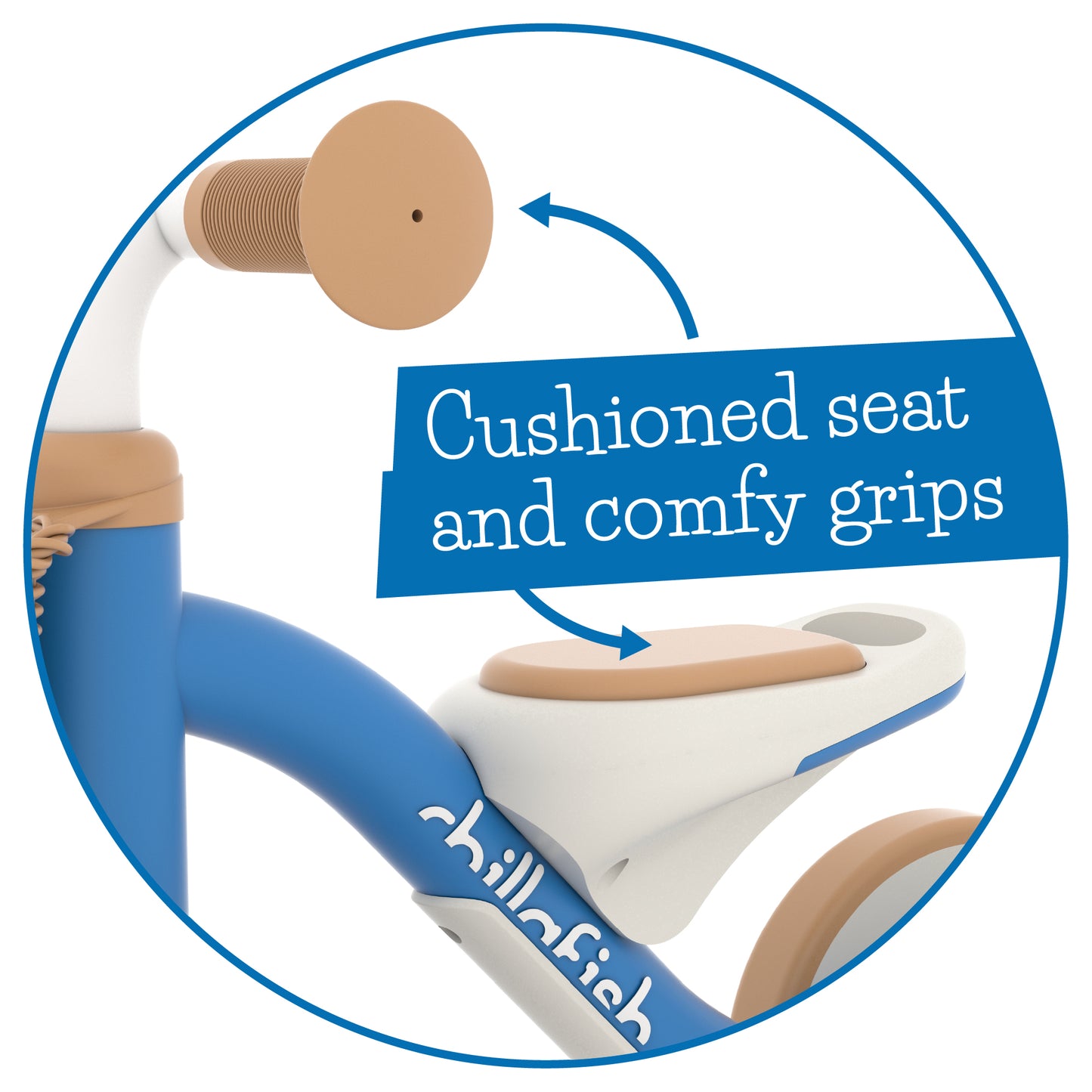 Chillafish Cruzi Ride-On – Stabiele vierwieler met geweven mand, stille wielen, voor kinderen van 1-3 jaar