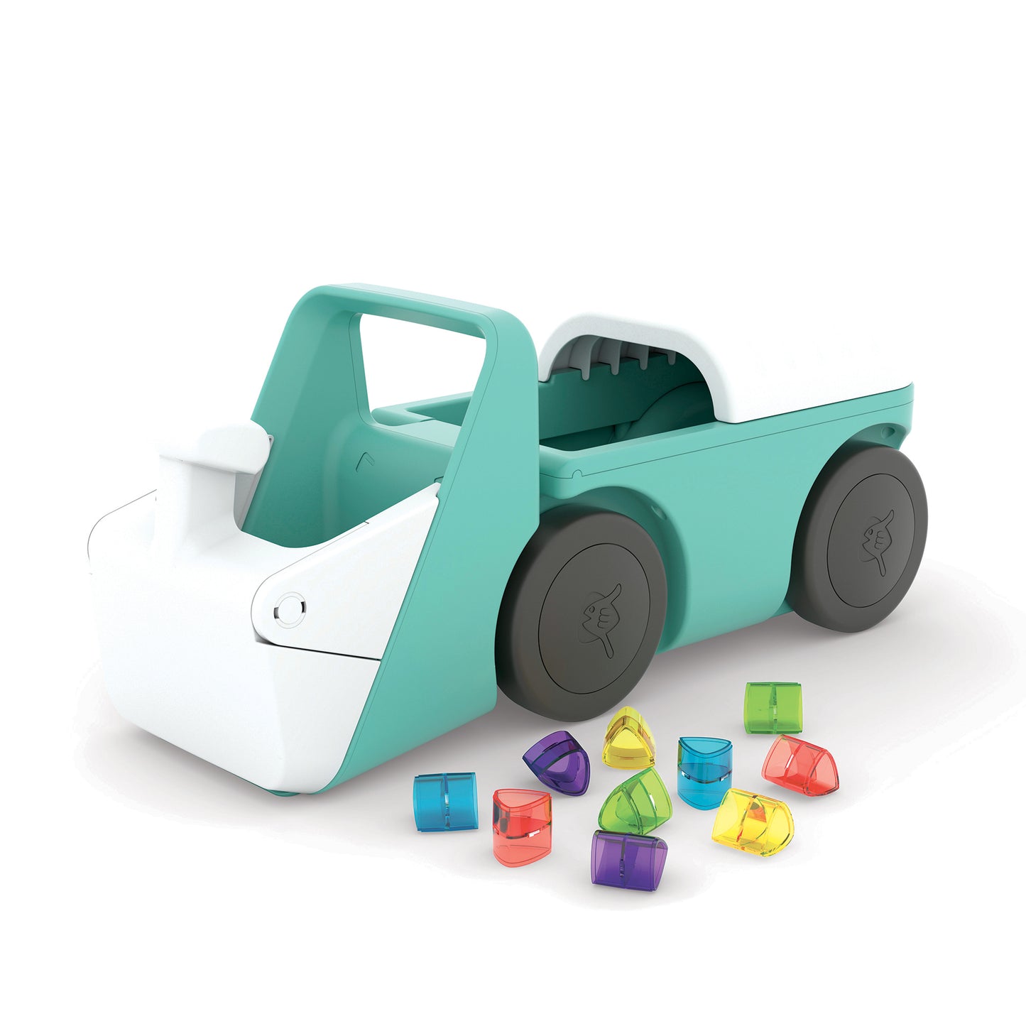 BLOCKIE - Chillafish Blockie 4-wheel first ride-on that cleans up and carries all your toys