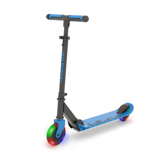 Flexxi GLOW - foldable scooter with integrated brake and GLOW wheels CHILLAFISH - Play Longer