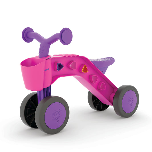 ItsiBitsi Blocks ride-on with storage basket and play blocks that fit in frame
