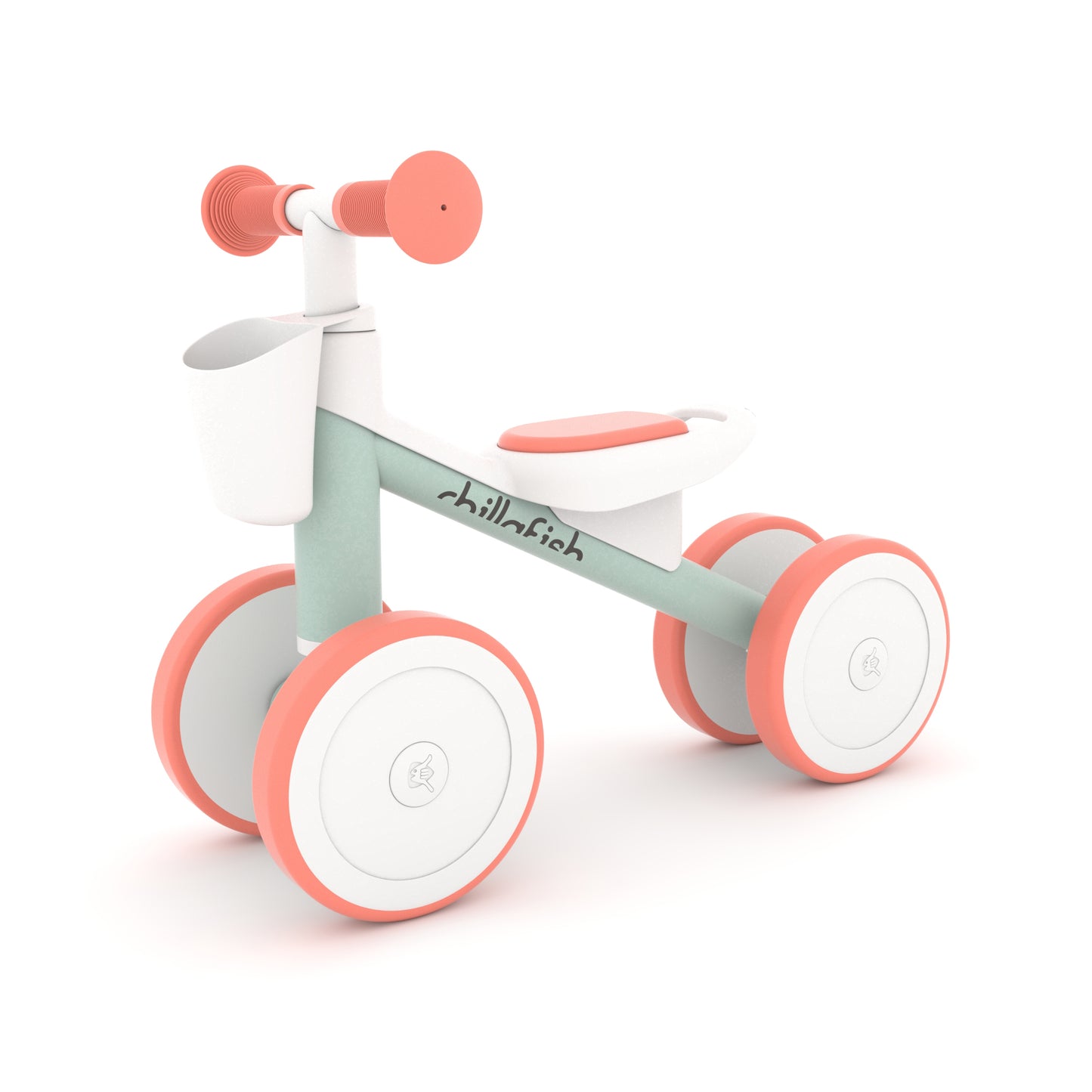 Quadi Racer-	4-wheel balance ride-on with storage basket