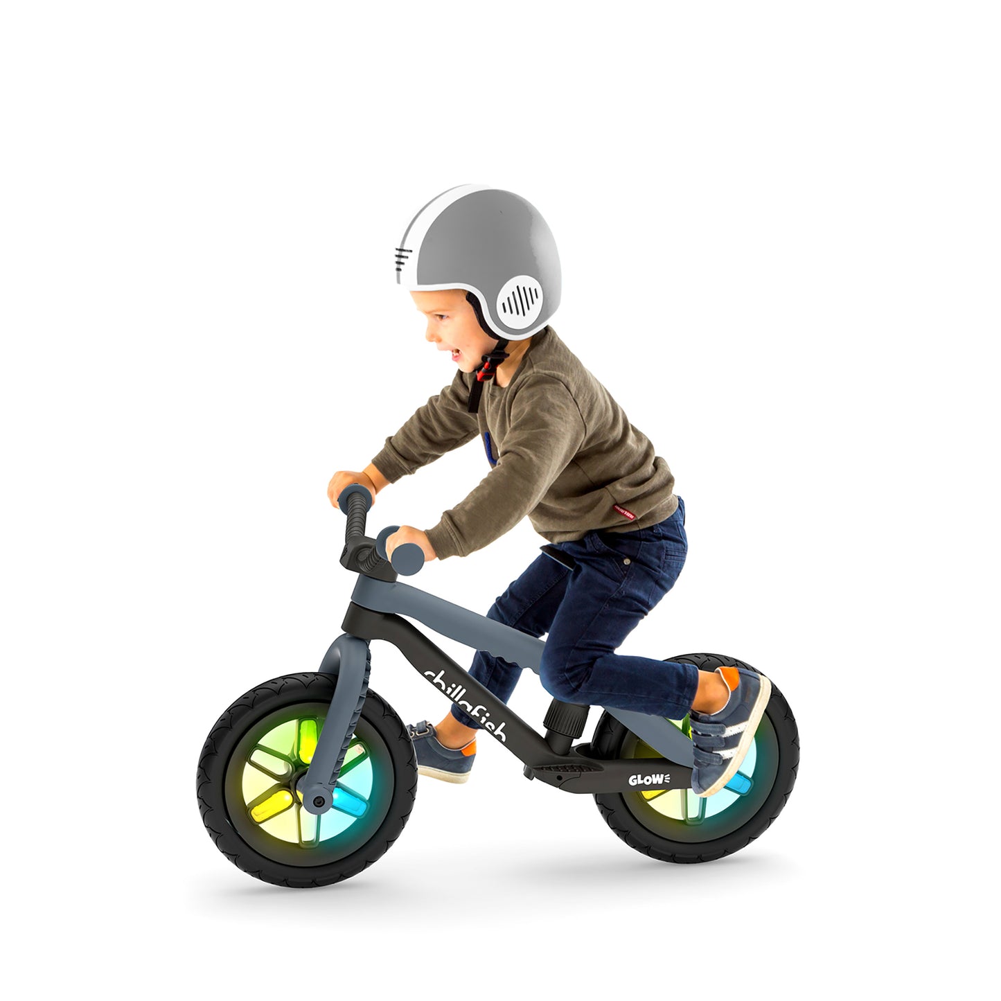 BMXie GLOW - Chillafish BMXie GLOW balance bike with light-up 12" wheels