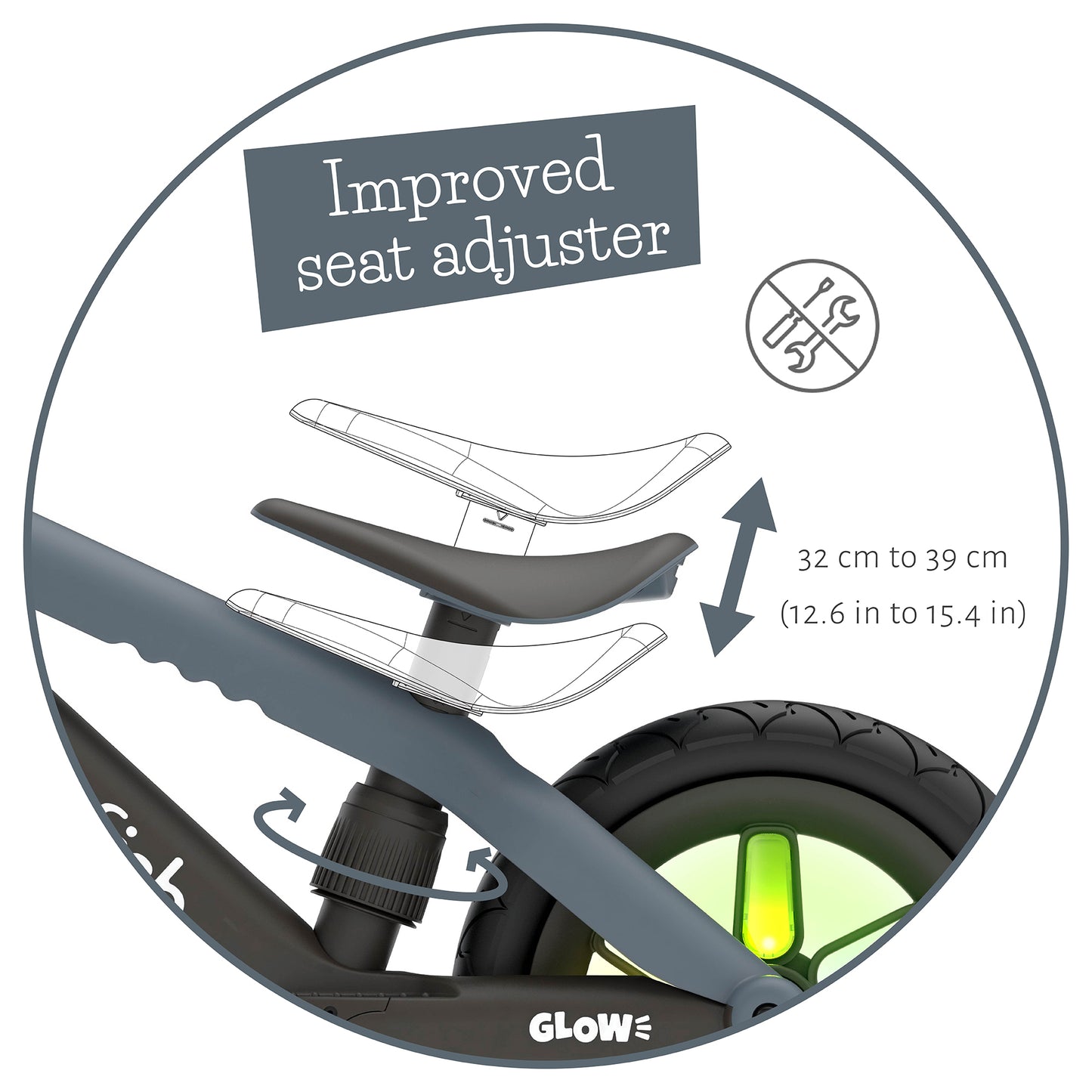 BMXie GLOW - Chillafish loopfiets met oplichtende 12 inch wielen
