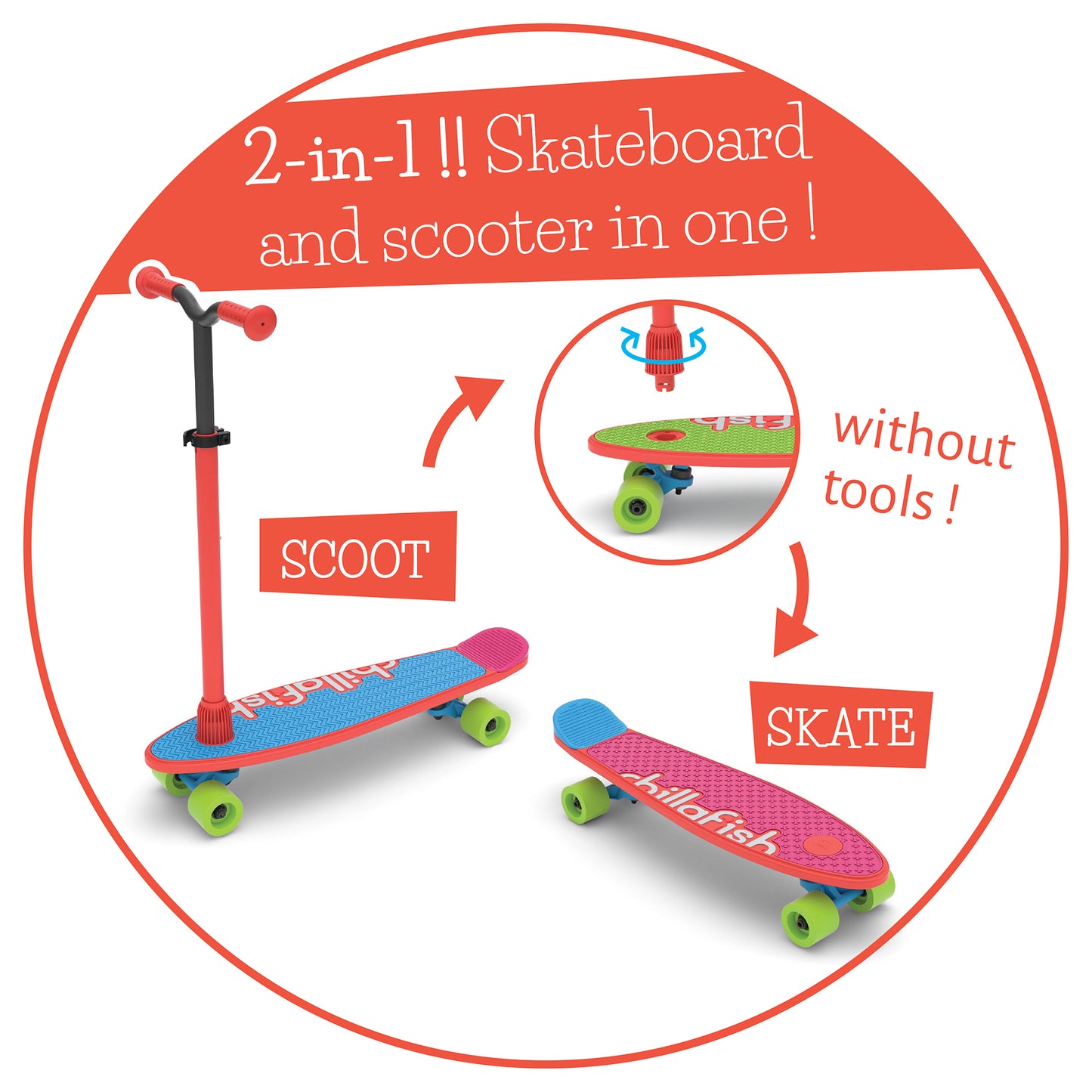 Skatieskootie - skate and scoot in one