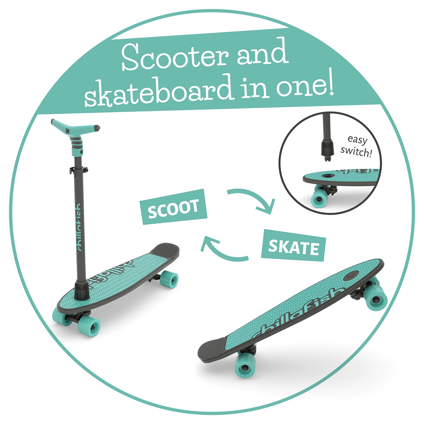 Skatieskootie NEW - skate and scoot in one