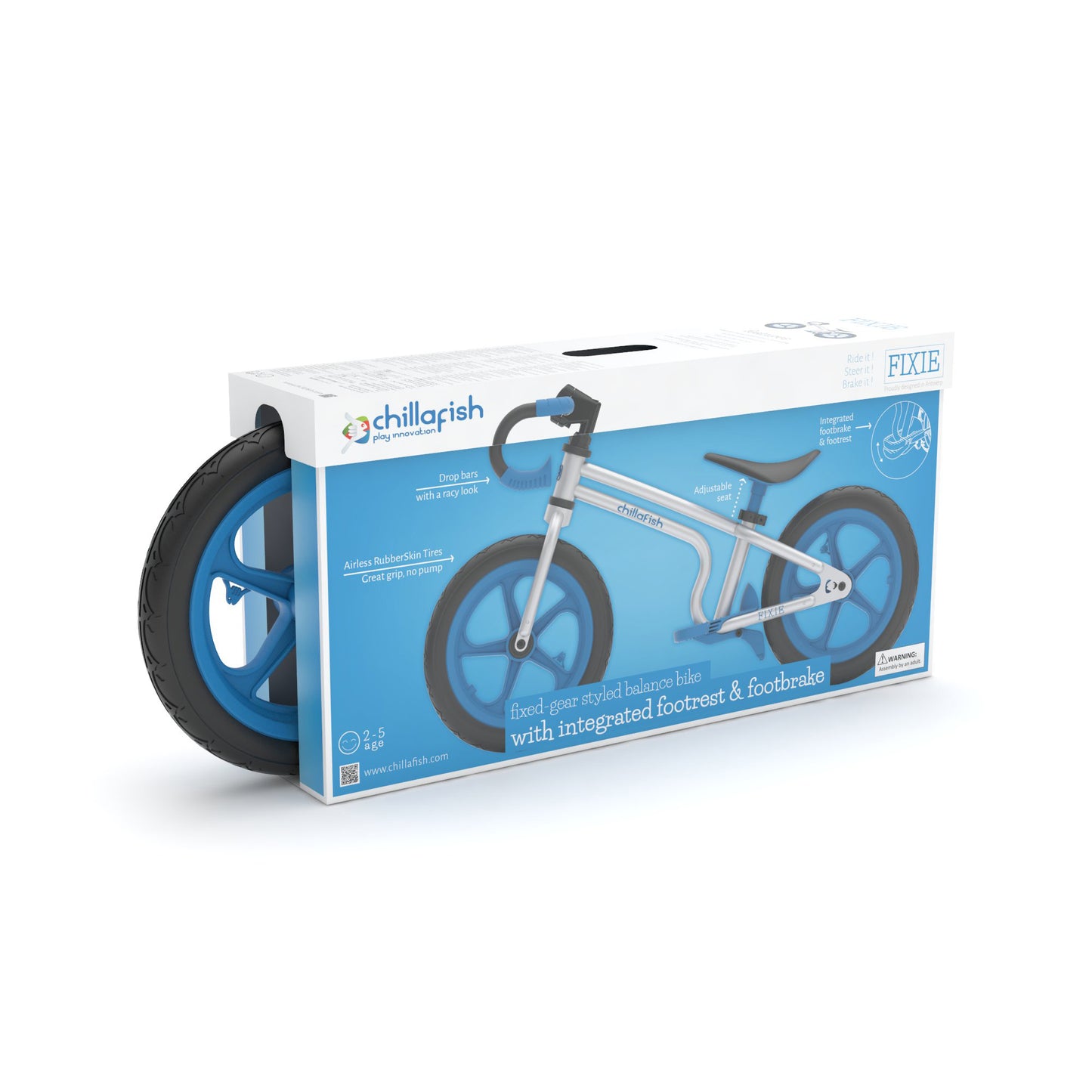 Fixie - 12" balance bike with dropbars and footbrake