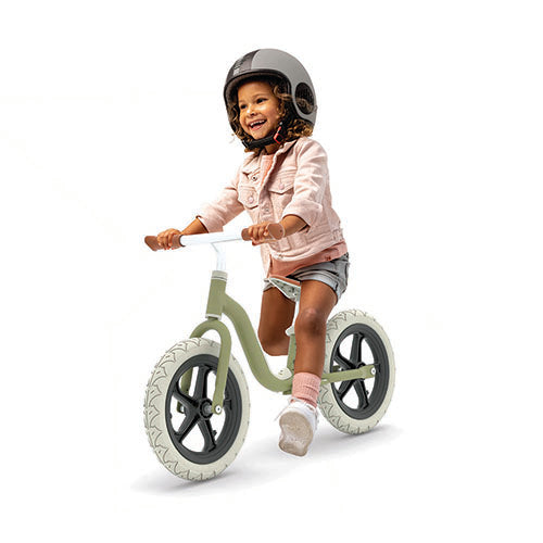 Charlie Lux lightweight balance bike with carry handle and puncture-proof 12-inch EVA tires