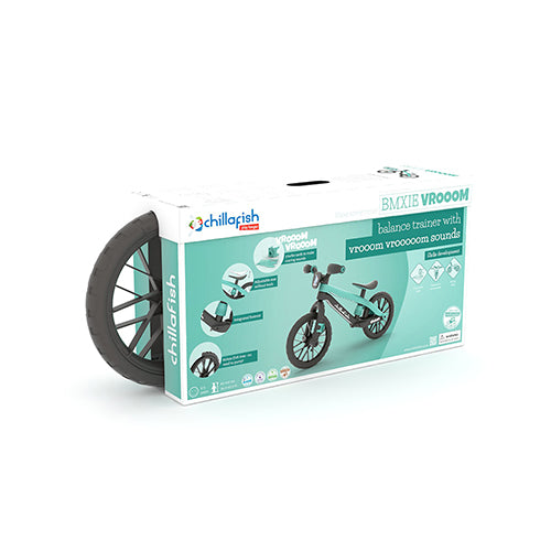 Chillafish BMXie Vrooom Multi-Play-Laufrad mit echten VROOM VROOOM-Sounds, einschließlich Handprotektoren, abnehmbarem Nummernschild, EVA-Reifen und verstellbarem Sitz, für Kinder im Alter von 2–5 Jahren