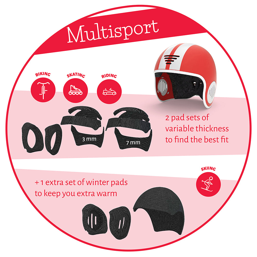 Bobbi - multisport helm voor skate, fiets en ski